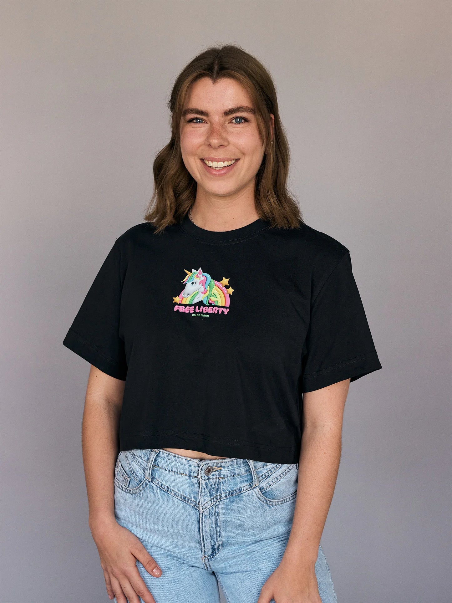 Free Liberty Crop Top - Schwarz