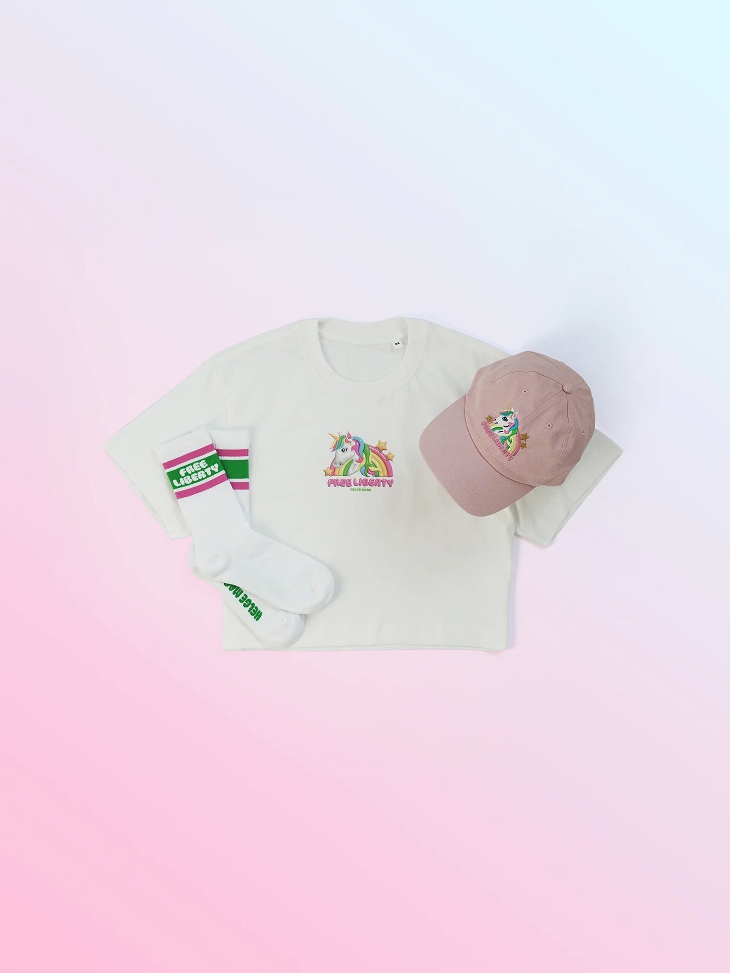 Crop-Top - Bundle (Pastellrosa Kappe)