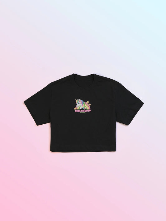 Free Liberty Crop Top - Schwarz