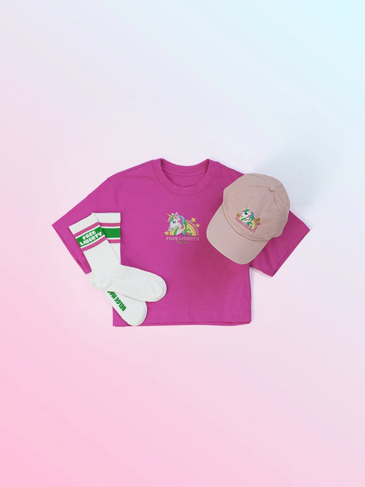 Crop-Top - Bundle (Pastellrosa Kappe)